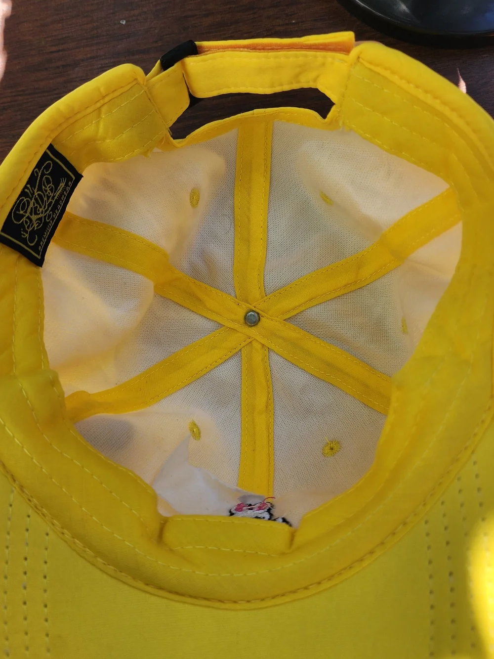 Psycho Bunny Sunburst Yellow Classic Baseball Cap Embroidered Logo Adjustable